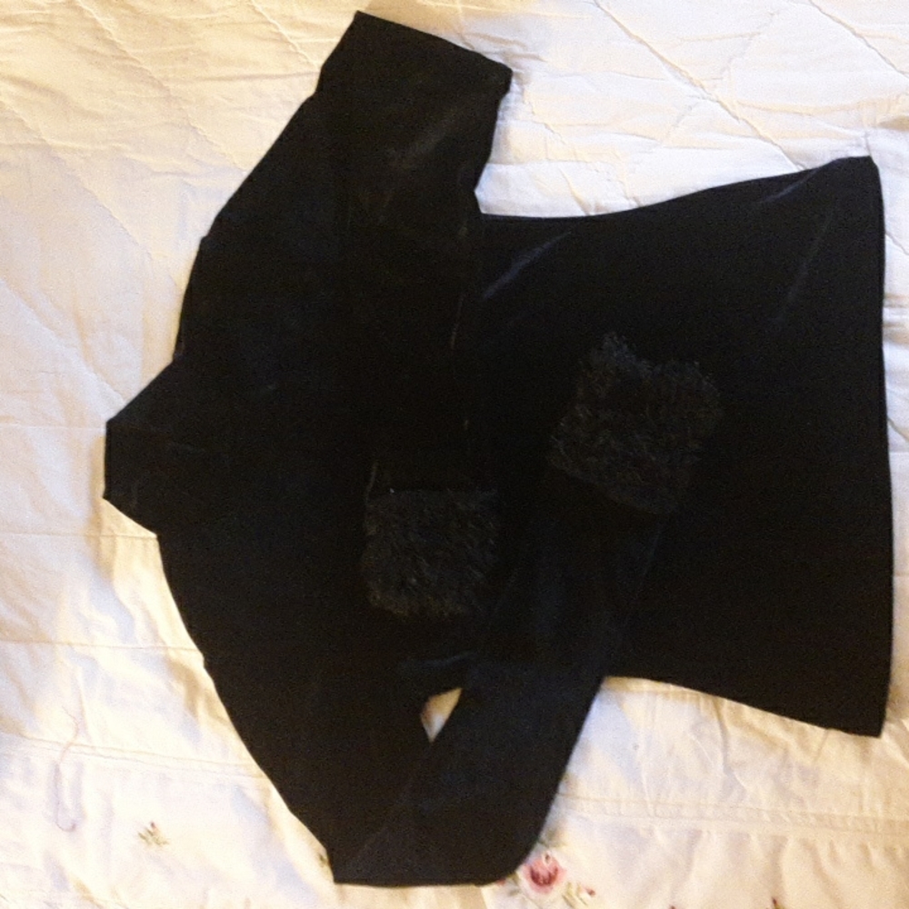 Black Velvet Mock turtleneck